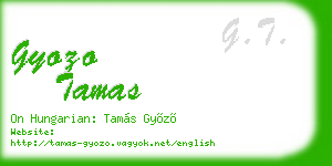 gyozo tamas business card